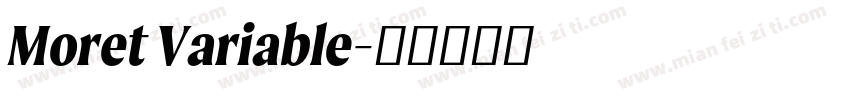 Moret Variable字体转换